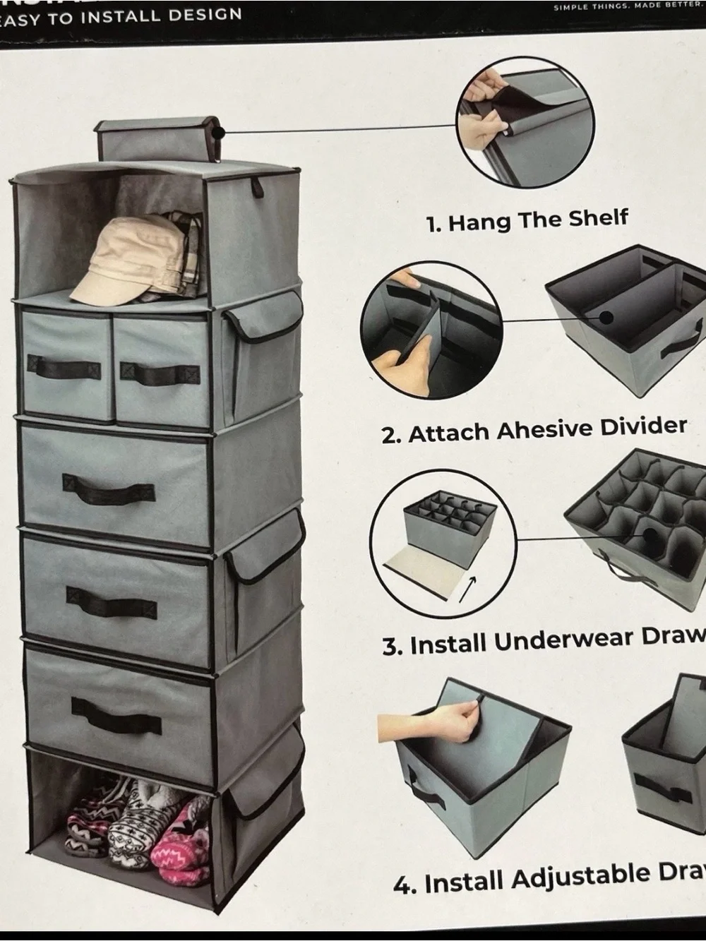 hanging closet organizer